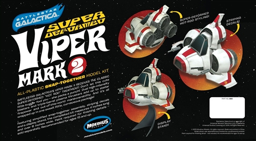 Battlestsr Galactica Super Deformed Chibi Viper MK II Model Kit by Moebius - Click Image to Close