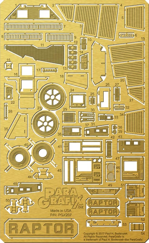 Battlestar Galactica 2003 Raptor 1/32 Scale Model Kit Photoetch and Decal Set - Click Image to Close