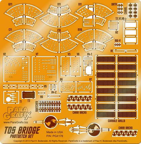 Star Trek TOS Enterprise Bridge Photoetch Set - Click Image to Close