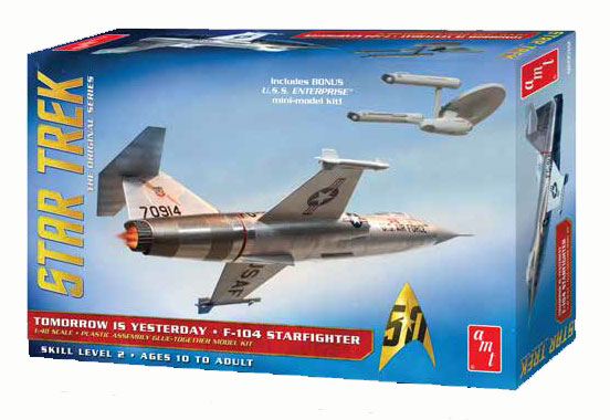 Star Trek TOS F-104 Starfighter and Mini Enterprise 1/48 Scale Model Kit - Click Image to Close