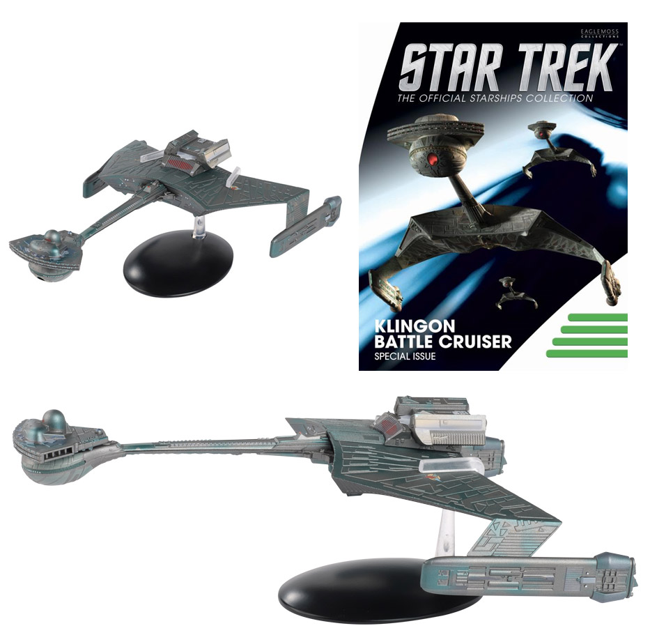 Eaglemoss Diecast Star Trek Klingon Battle Cruiser Special Edition w/Magazine 