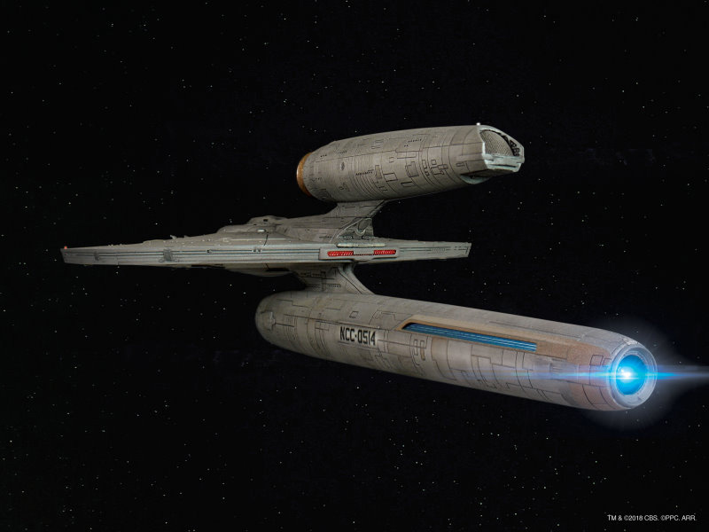 Star Trek U.S.S. Kelvin Starship 1/1000 Scale Model Kit - Click Image to Close