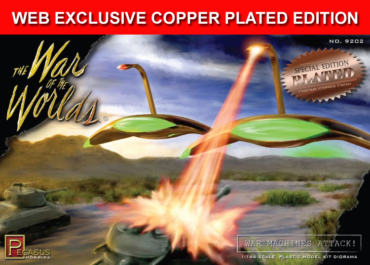 War Of The Worlds War Machines Attack Diorama 1/144 Scale Model Kit SPECIAL COPPER PLATED EDITION - Click Image to Close