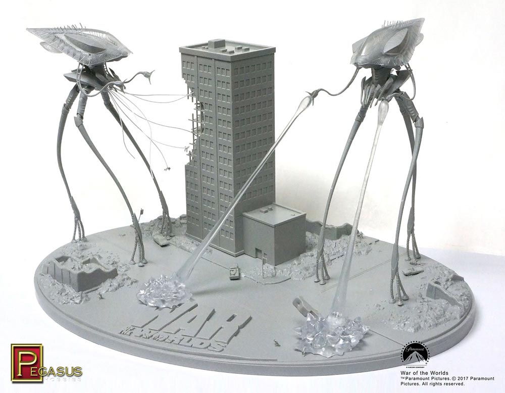 War Of the Worlds 2005 Tripods Attack 1/350 Scale Diorama Model Kit - Click Image to Close