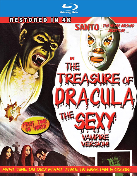 Santo In The Treasure Of Dracula: The Sexy Vampire Version 4k Restoration (In Color) Blu-ray - Click Image to Close