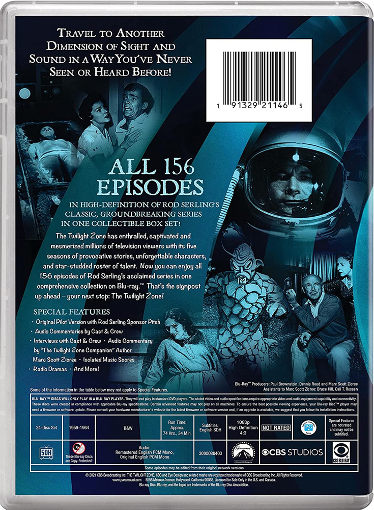 Twilight Zone Complete Series Blu-Ray Rod Serling - Click Image to Close