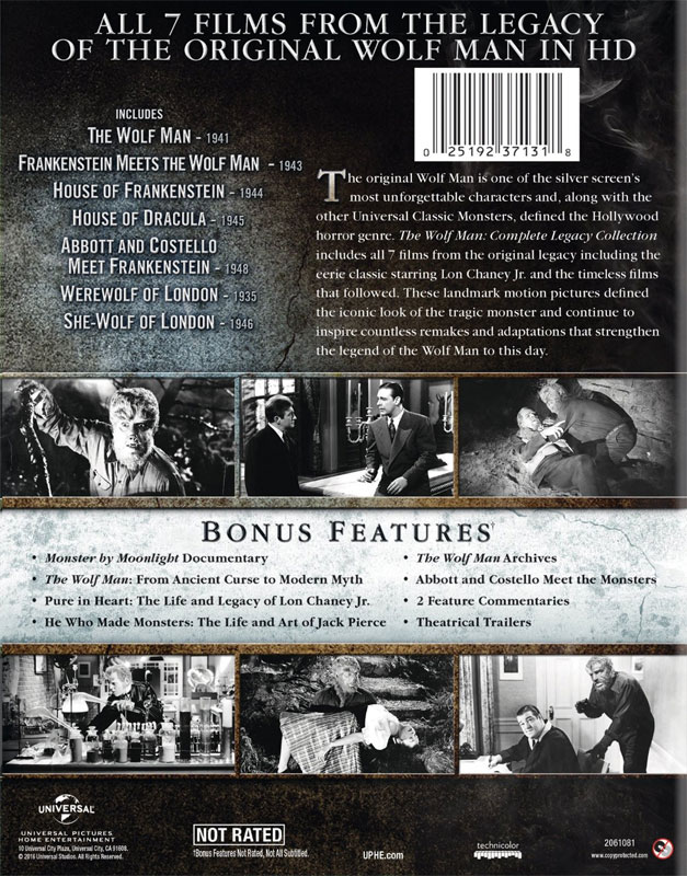 Wolf Man Complete Legacy 7 Film Collection Blu-ray - Click Image to Close