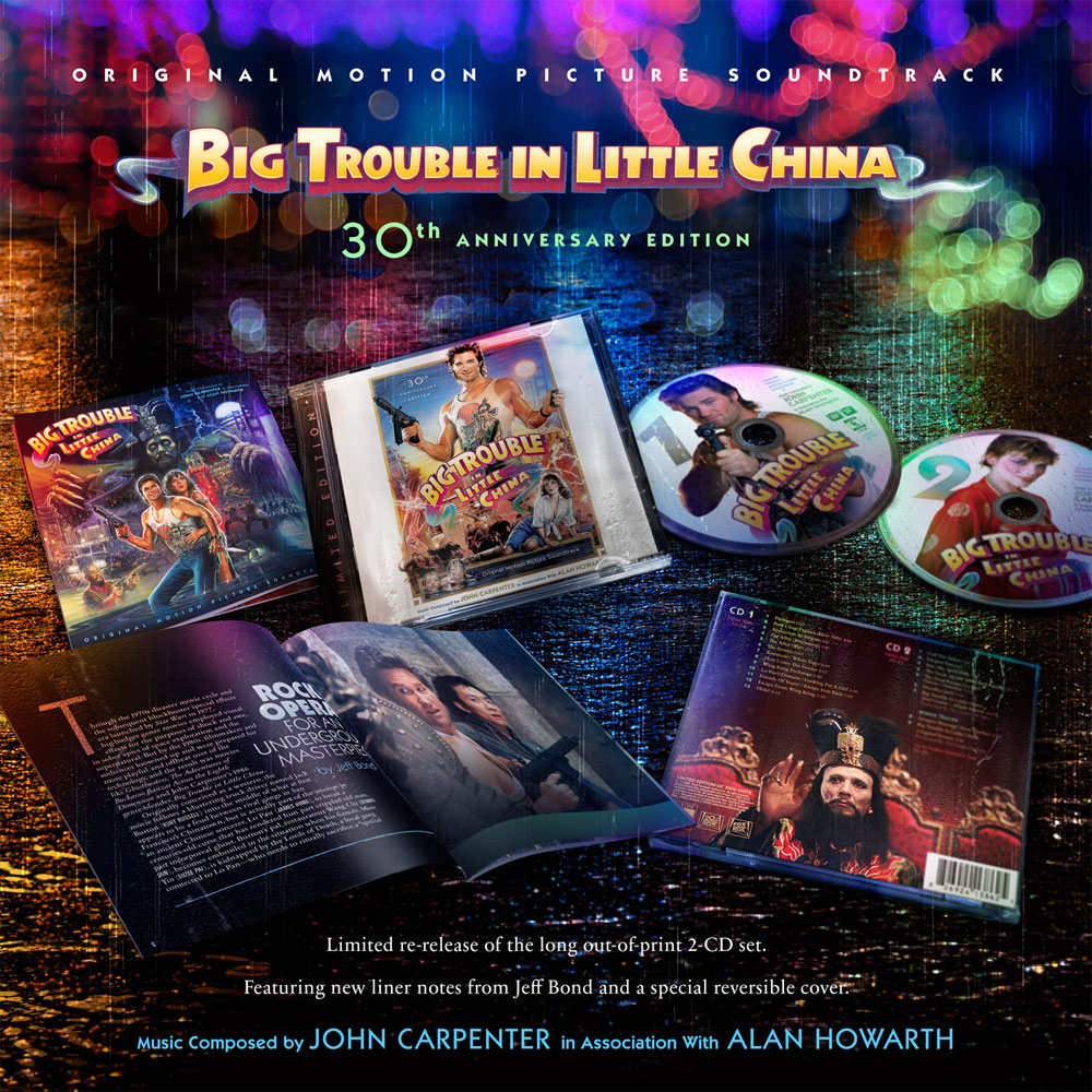 Big Trouble in Little China 30th Anniversary Soundtrack CD Limited Edition 2 CD Set John Carpenter and Alan Howarth - Click Image to Close