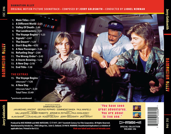 Damnation Alley Soundtrack CD Jerry Goldsmith - Click Image to Close