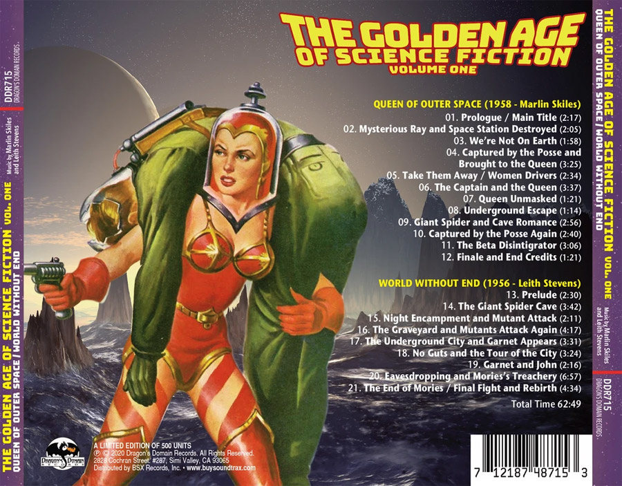 Golden Age of Science Fiction Vol. 1 Queen Of Outer Space / World Without End Soundtrack CD - Click Image to Close