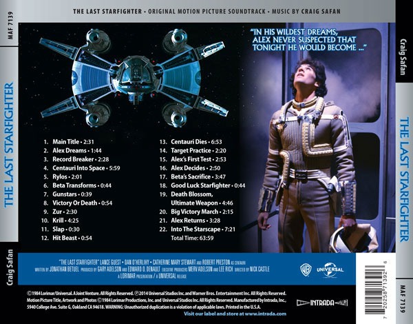 Last Starfighter Soundtrack CD Craig Safan - Click Image to Close