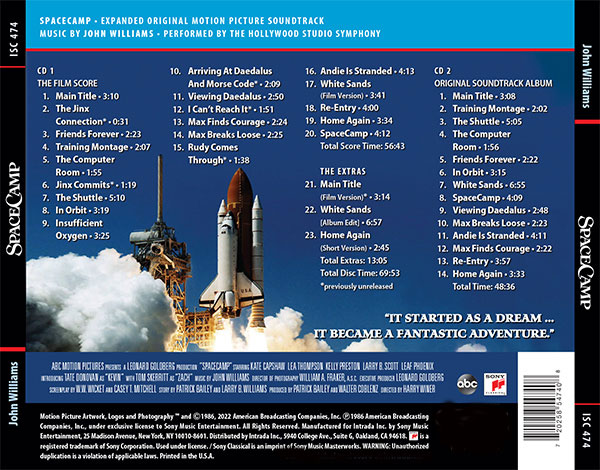Spacecamp (2CD) EXPANDED Soundtrack John Williams - Click Image to Close