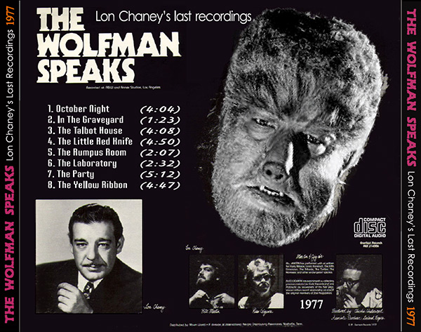 Wolfman Speaks Lon Chaney Spoken Word Soundtrack CD - Click Image to Close