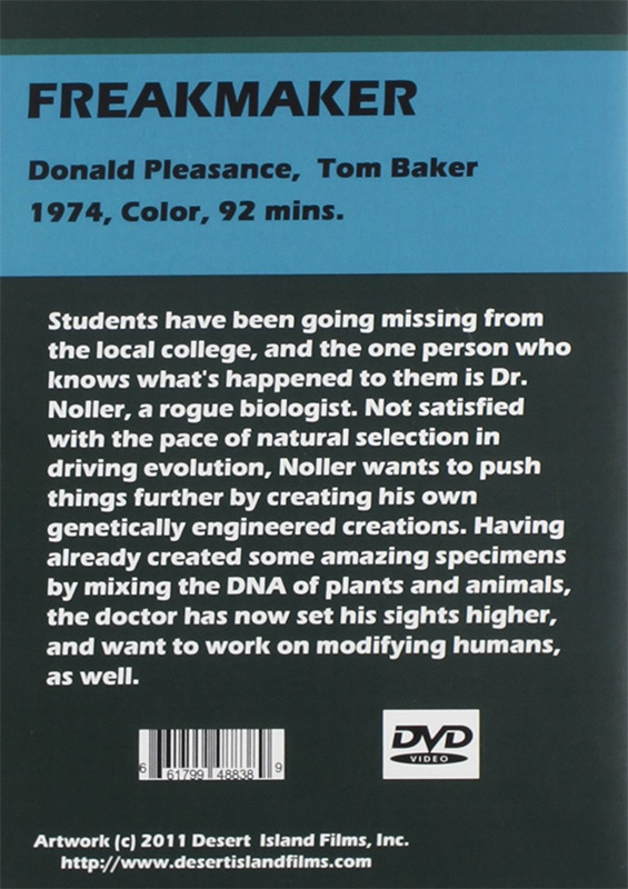 Freakmaker, The 1974 DVD Tom Baker Donald Pleasance - Click Image to Close