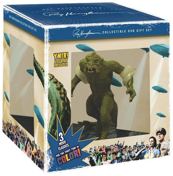 Ray Harryhausen 3 Film DVD Gift Set with Ymir Figure It Came from Beneath the Sea; Earth vs. the Flying Saucers; 20 Million Miles to Earth Colorized - Click Image to Close