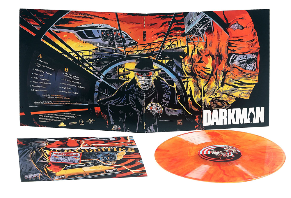 Darkman Soundtrack Vinyl LP Danny Elfman Fire Variant - Click Image to Close