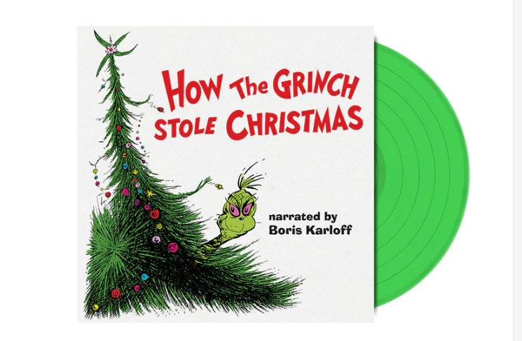 How The Grinch Stole Christmas Green Color Vinyl LP - Click Image to Close
