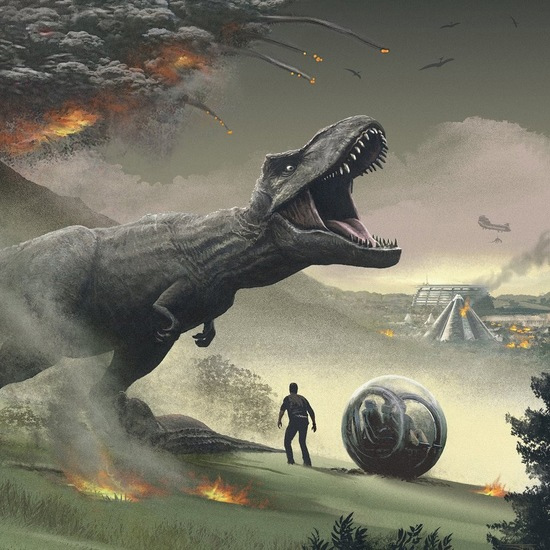 Jurassic World: Fallen Kingdom Soundtrack 2LP Set Michael Giaccchino - Click Image to Close