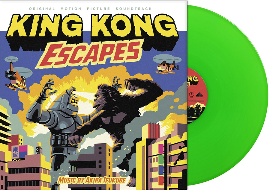 King Kong Escapes Soundtrack Vinyl LP Akira Ifukube Green Vinyl - Click Image to Close