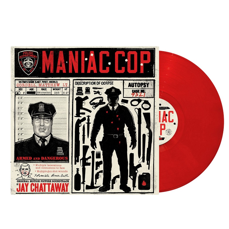 Maniac Cop Original Soundtrack Red Vinyl LP Jay Chattaway - Click Image to Close