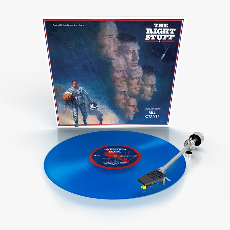 Right Stuff Soundtrack Vinyl LP Bill Conti Transparent Blue Vinyl - Click Image to Close