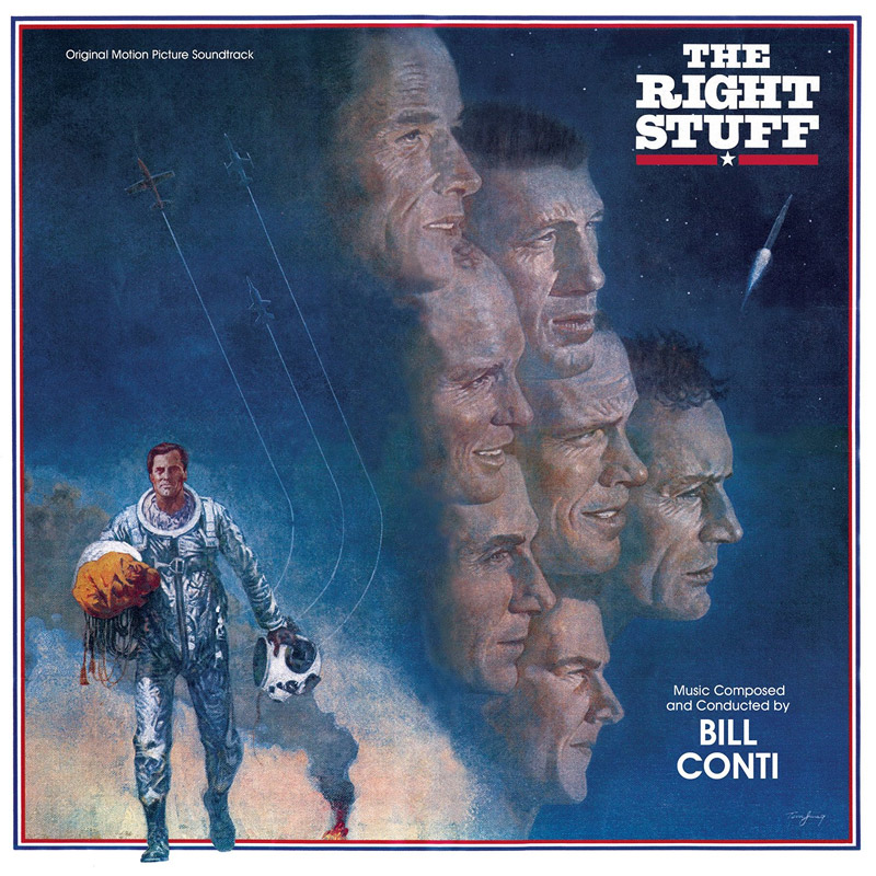 Right Stuff Soundtrack Vinyl LP Bill Conti Transparent Blue Vinyl - Click Image to Close