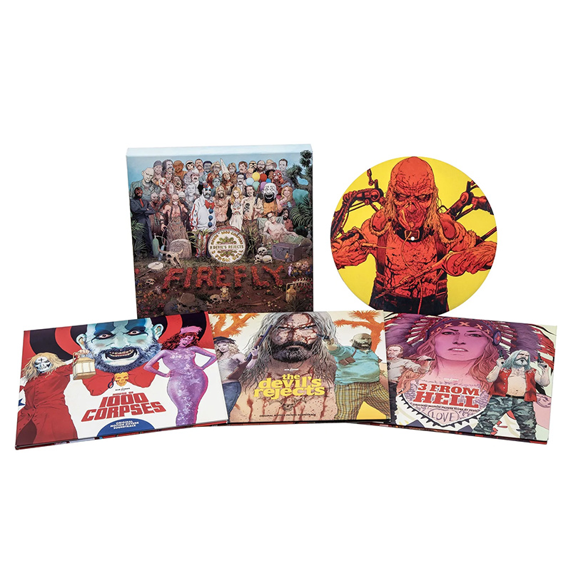 Rob Zombie's Firefly Trilogy Soundtrack Vinyl LP Box Set Devil's Rejects, 3 From Hell and House of 1,000 Corpses - Click Image to Close