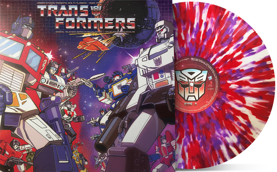 Transformers Music from the 80s TV Series Soundtrack LP Splatter Colored Vinyl - Click Image to Close