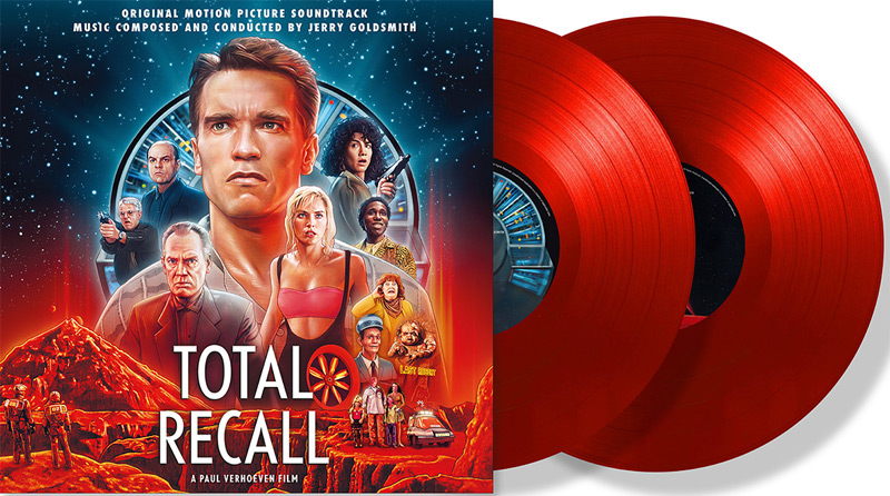 Total Recall Soundtrack Vinyl 2LP Set Jerry Goldsmith Limited Edition Red Vinyl - Click Image to Close