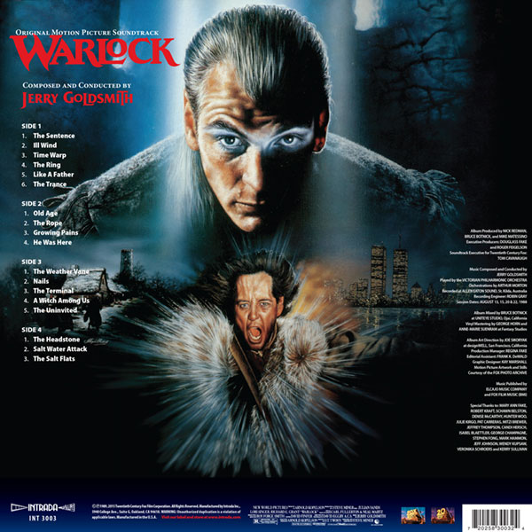 Warlock 1989 Soundtrack LP Jerry Goldsmith 2LP Set - Click Image to Close
