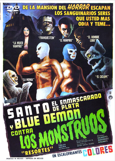 Santo And The Blue Demon Vs. The Monsters 1969 DVD - Click Image to Close