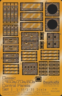 Classic 1960s, 70s, 80s Control Panels, Set 1 (1/32-1/35 Scale) For Model Kit Customizing - Click Image to Close