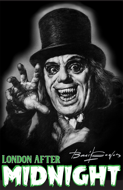 London After Midnight Lon Chaney T-Shirt by Basil Gogos SIZE 2XL - Click Image to Close