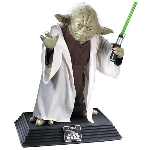 Star Wars Yoda Life Size Prop Replica Display Episode II - Click Image to Close