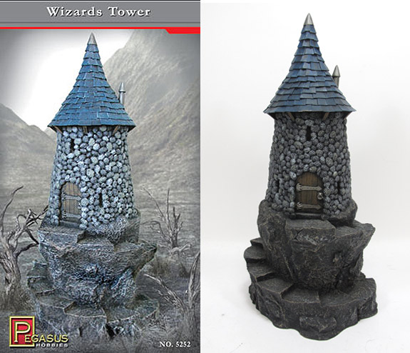 Wizard Tower 28mm Scale 12" Tall Pre-Painted Gaming Building - Click Image to Close