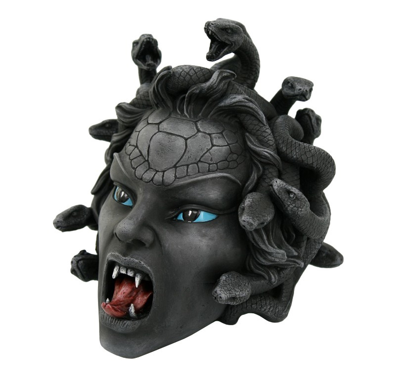 Medusa Head Cold Cast Resin Statue - Click Image to Close