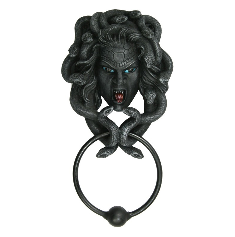 Medusa Cold Cast Resin Door Knocker - Click Image to Close