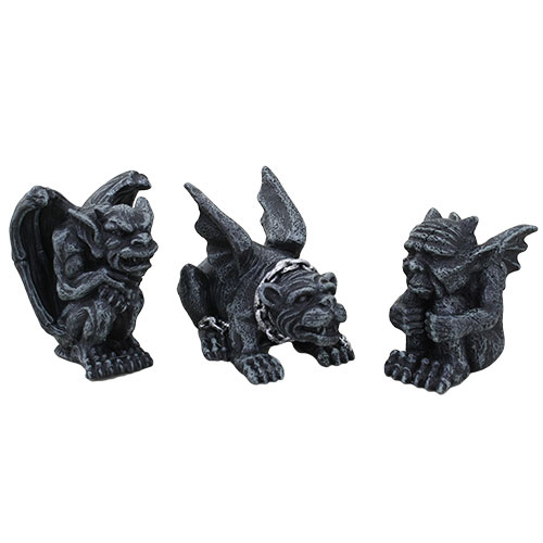 Gargoyles Set of 3 Mini Desktop Gargoyle Figures - Click Image to Close