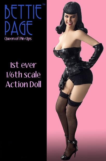 Bettie Page Queen of Pinups 1/6 Scale Action Doll Betty Page - Click Image to Close