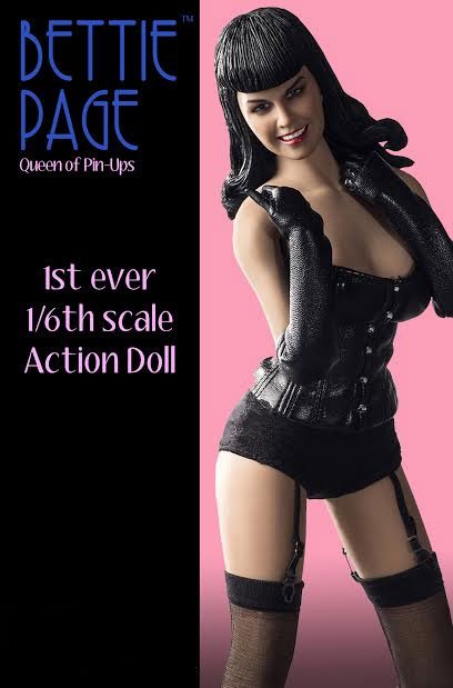 Bettie Page Queen of Pinups 1/6 Scale Action Doll Betty Page - Click Image to Close