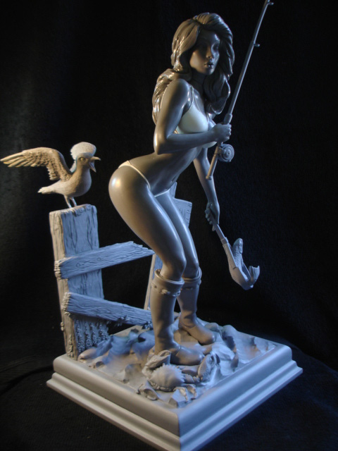 No Fishing 1/6 Scale Sexy Girl Resin Model Kit - Click Image to Close