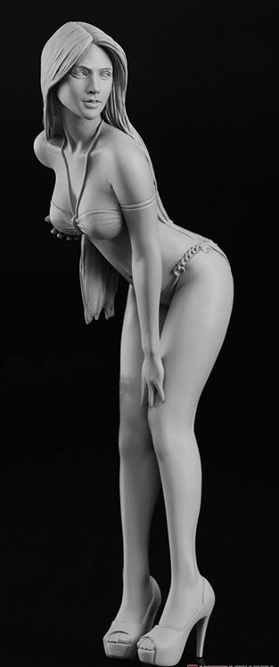 Real Figure Collection #10 Blonde Girl Vol. 5 1/12 Scale Model Kit Hasegawa - Click Image to Close