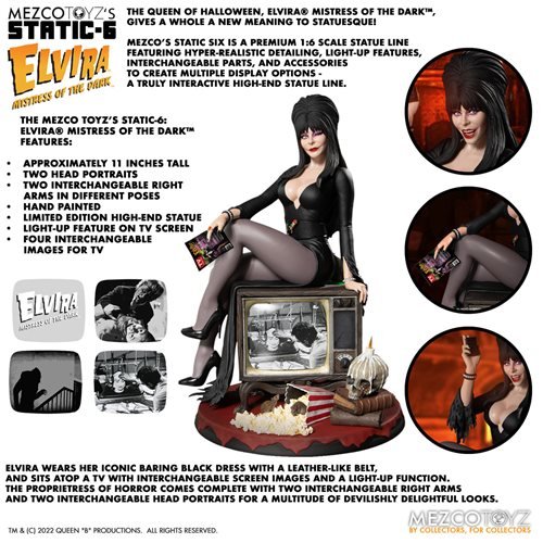 Elvira Mistress of the Dark Static Six 1:6 Scale Statue - Click Image to Close