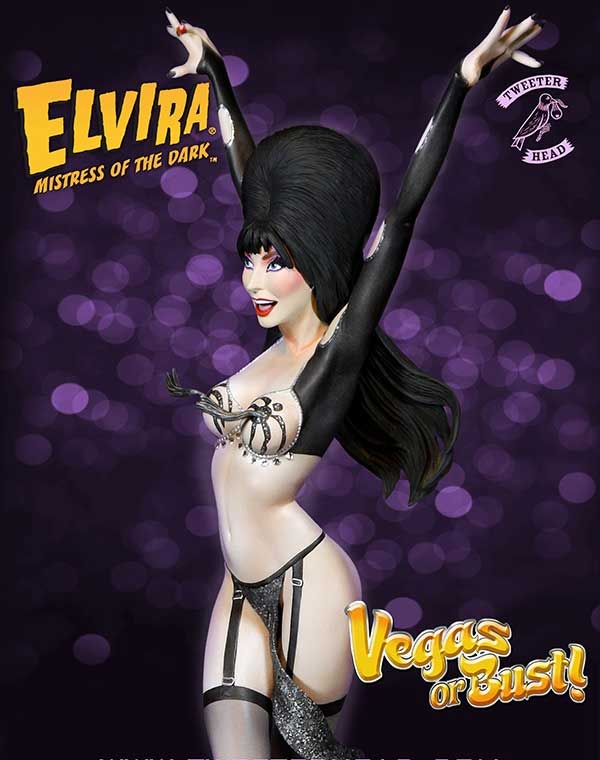 Elvira Mistress Of The Dark "Vegas or Bust" Maquette Statue - Click Image to Close