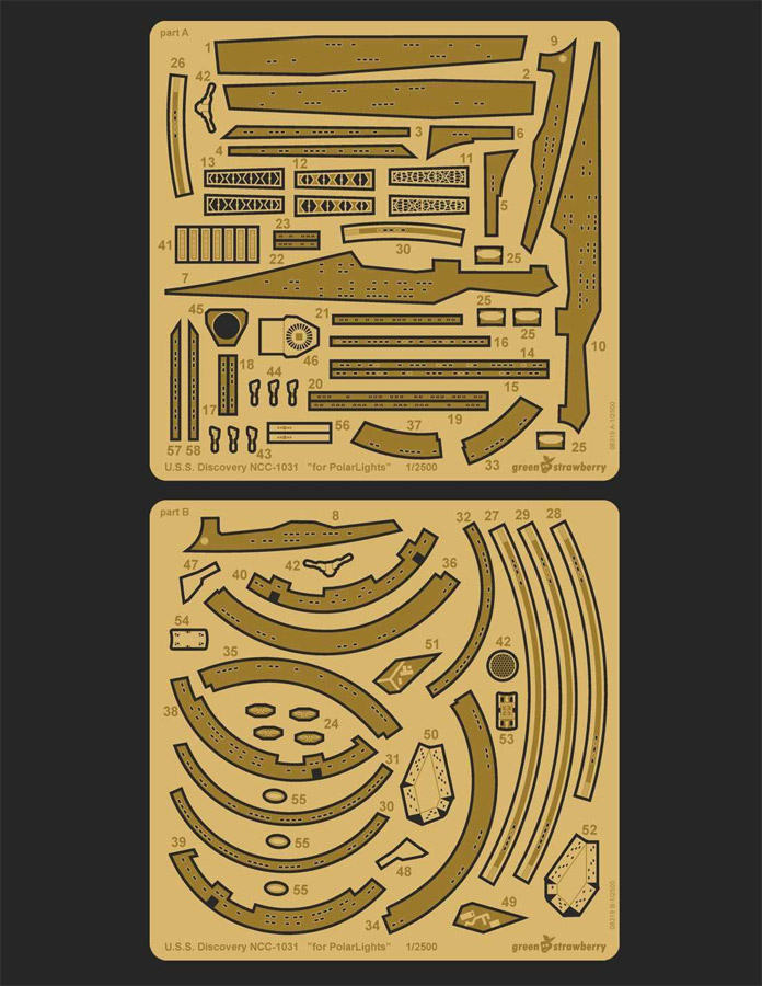 Star Trek Discovery NCC-1031 1/2500 Scale Photoetch Detail by Green Strawberry - Click Image to Close