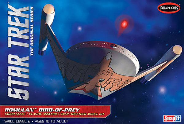 Star Trek TOS Romulan Bird of Prey 1/1000 Scale Model Kit by Polar Lights - Click Image to Close