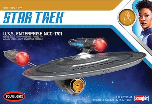 Star Trek Discovery U.S.S. Enterprise 1/2500 Scale Model Kit by Polar Lights - Click Image to Close