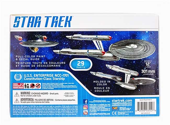 Star Trek Discovery U.S.S. Enterprise 1/2500 Scale Model Kit by Polar Lights - Click Image to Close