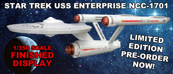 Star Trek TOS USS Enterprise NCC-1701 1/350 Scale Pre-Built Replica LIMITED EDITION by Polar Lights - Click Image to Close