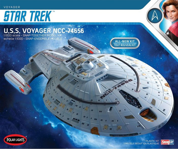 Star Trek Voyager 1/1000 Scale Snap-Tite Model Kit by Polar Lights - Click Image to Close